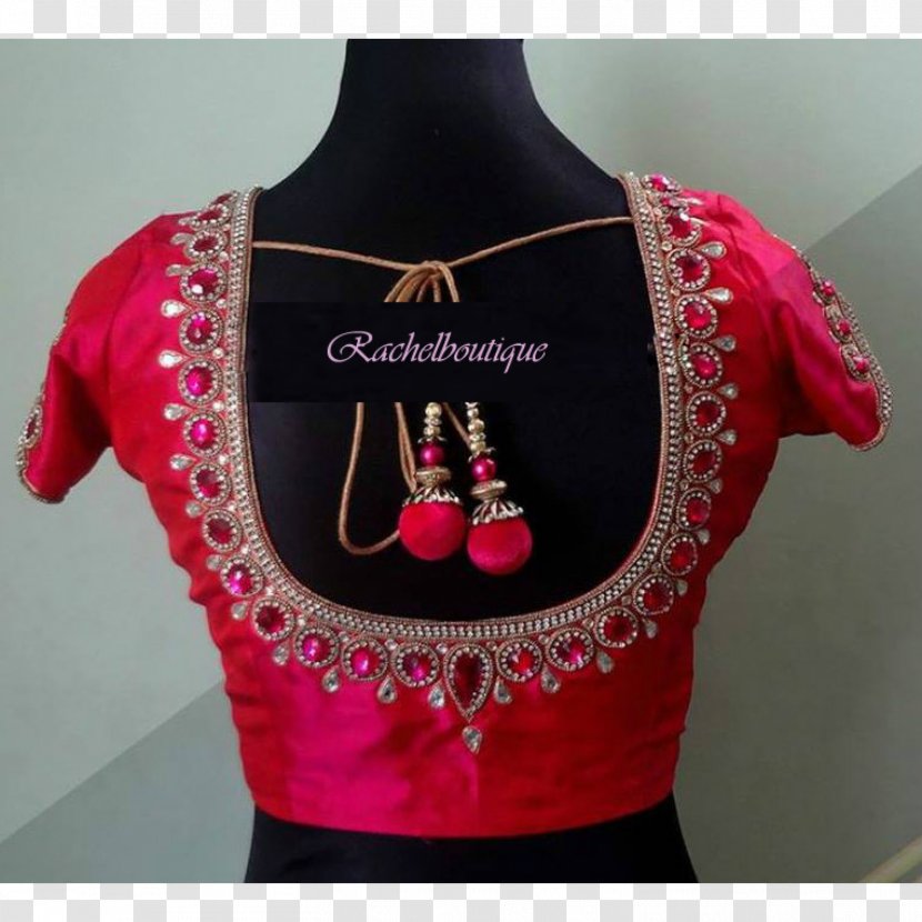 Blouse Wedding Sari Designer Choli - Neck - Design Transparent PNG