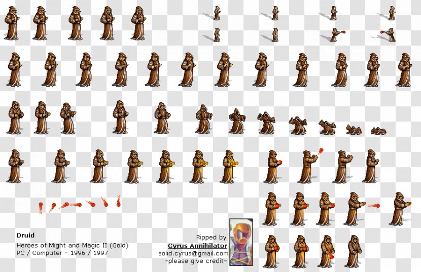 Heroes Of Might And Magic II Super Nintendo Entertainment System Mario All-Stars World Sprite - Druid Transparent PNG