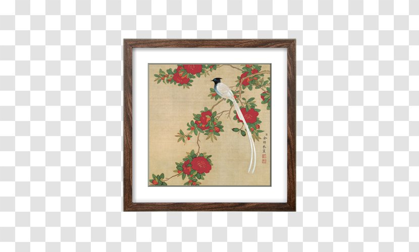 Bird-and-flower Painting Art Chinese Ink Wash - Rectangle Transparent PNG