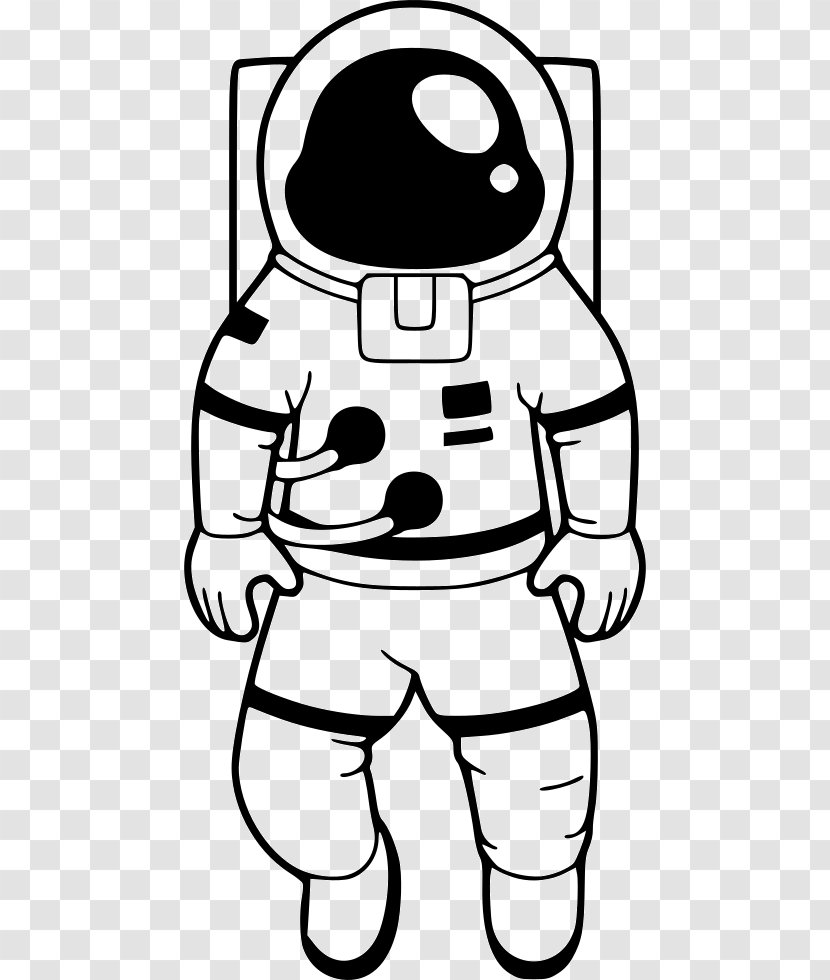 Clip Art Drawing Image Astronaut - Blackandwhite - Astronauta Border Transparent PNG