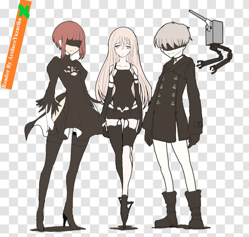 Nier: Automata Rendering Character - Heart - Silhouette Transparent PNG