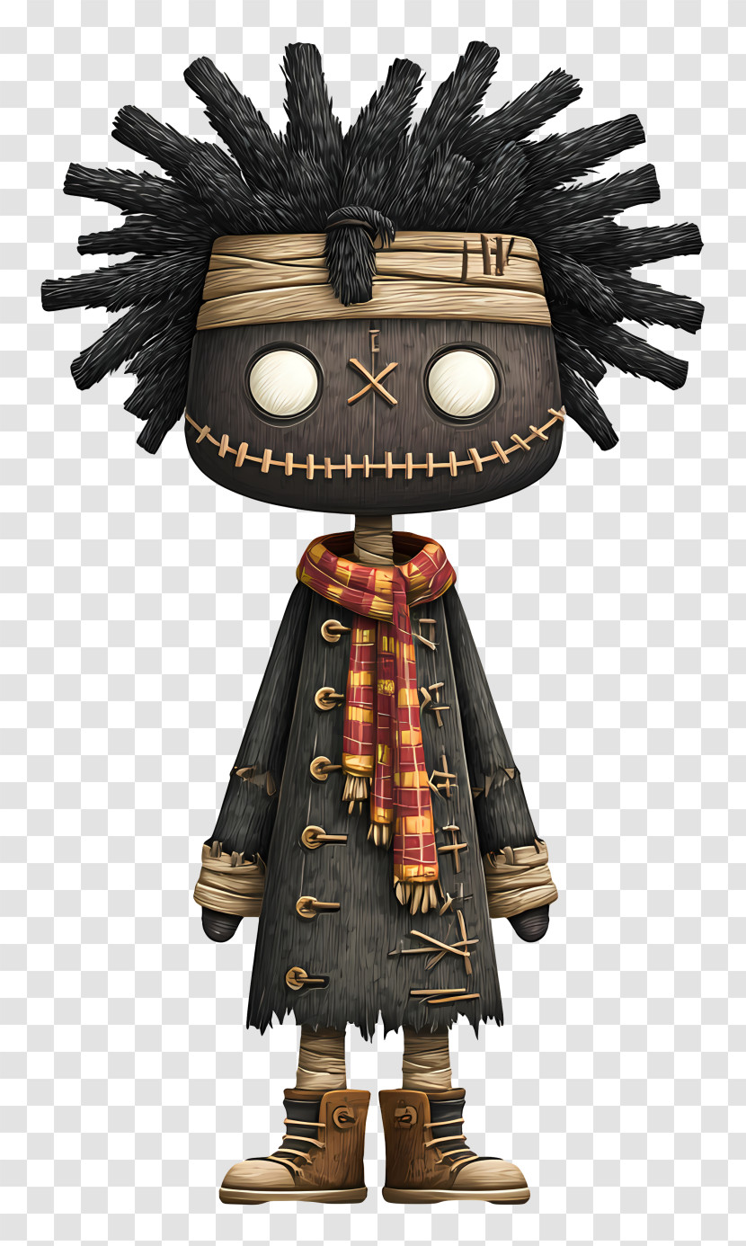 Halloween Voodoo Doll - Unique Stitched Doll With Scarf Transparent PNG