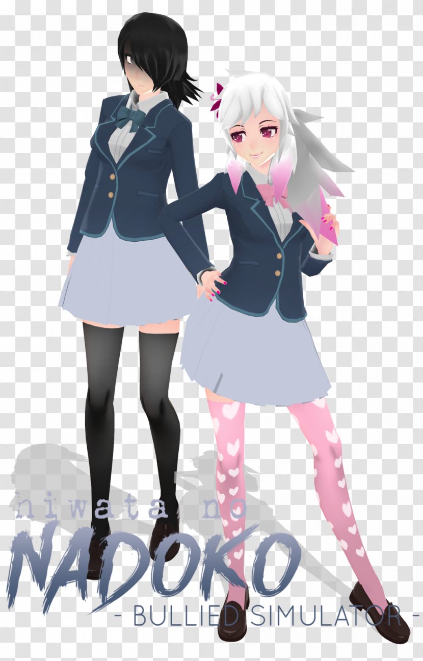 Yandere Simulator Bullying Tsundere School Uniform - Silhouette - Mmd Loafers Transparent PNG