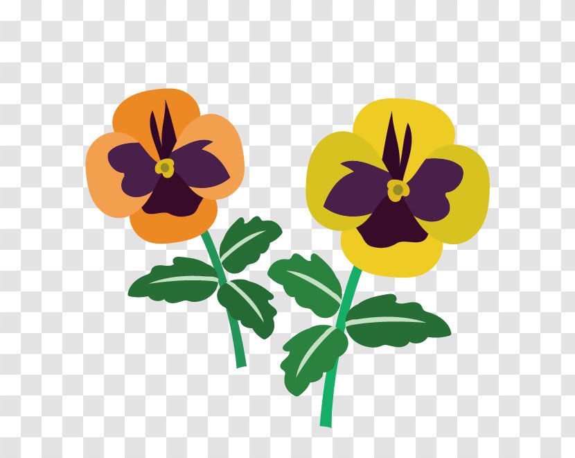 Pansy Yellow Illustration Blue Clip Art - Flower Transparent PNG