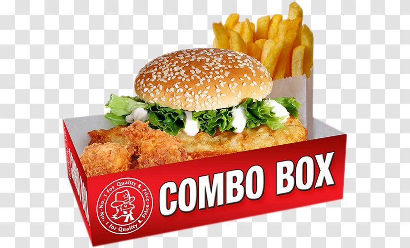 French Fries Chicken Nugget Cheeseburger Whopper Sandwich - Finger Food - Takeaway Box Transparent PNG