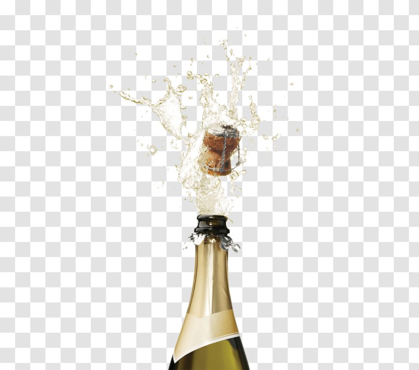 Champagne Sparkling Wine Bottle Fizz - Glass Transparent PNG