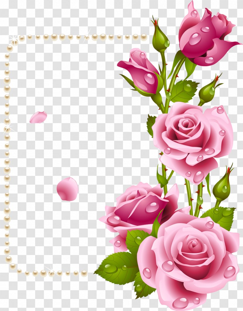 Grandfather's Day Grandmother's Teacher - Rose Family - Water Color Flowers Transparent PNG