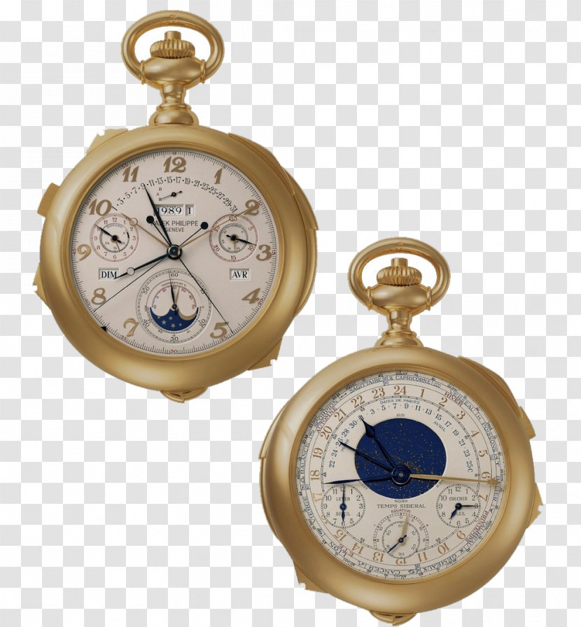 Patek Philippe Calibre 89 & Co. Pocket Watch Clock - Jewellery Transparent PNG