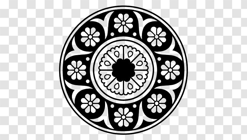 Mandala Drawing Coloring Book Painting - Black And White - Flower Transparent PNG