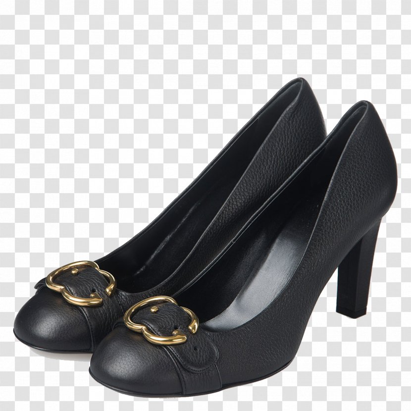 Gucci High-heeled Footwear Luxury Goods - Walking Shoe - Heels Black Buttons Transparent PNG