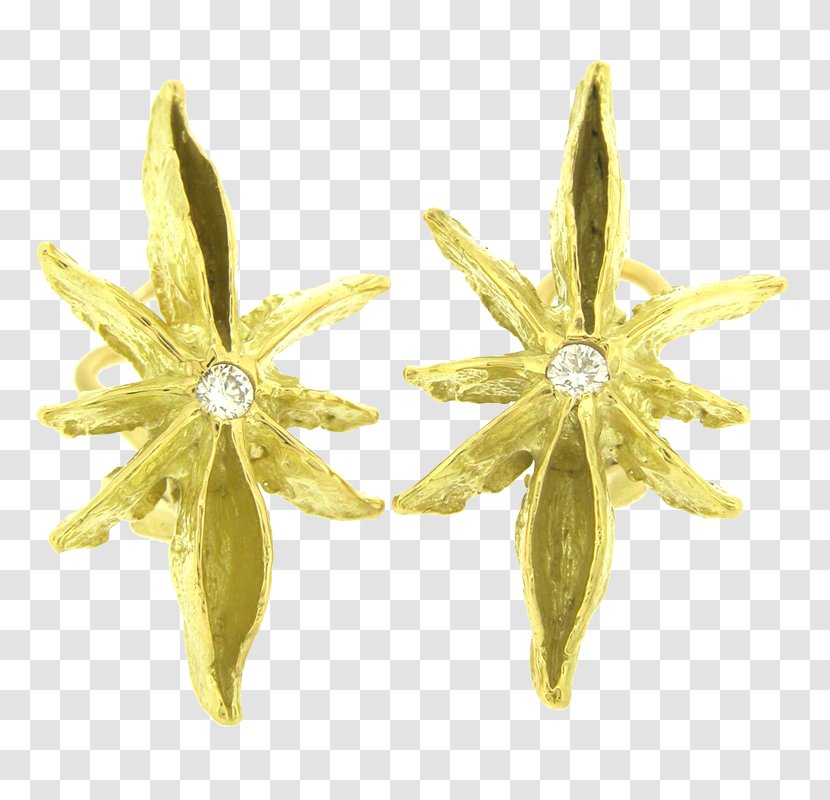 Earring Body Jewellery Gold Diamond - Jewelry Transparent PNG