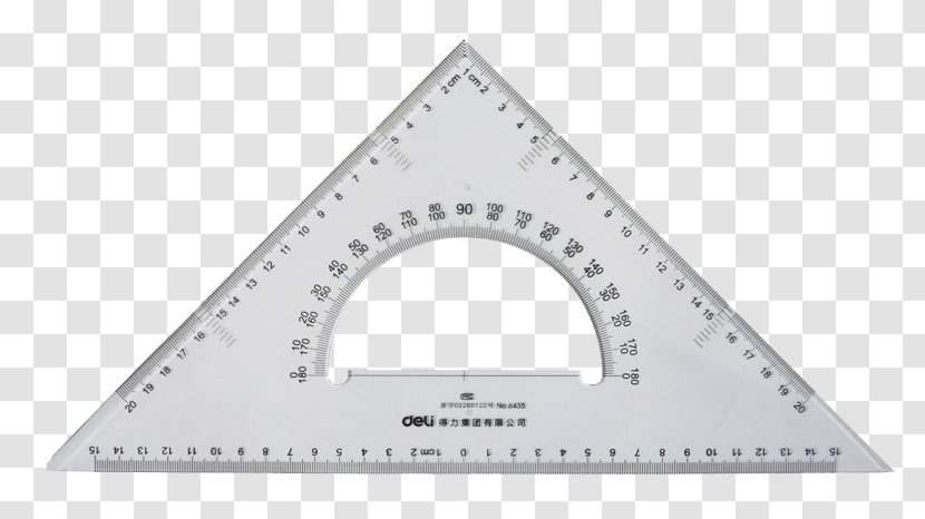 Student Ruler Set Square Protractor Degree - Rectangle - Transparent Isometric Triangle Transparent PNG