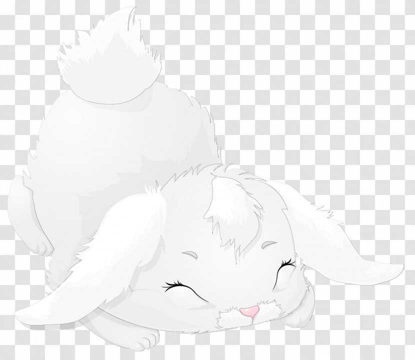 White Cat Nose Small To Medium-sized Cats Whiskers - Paint - Kitten Drawing Transparent PNG