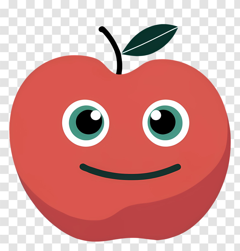 Smiling Apple - Smiling Apple Cartoon Transparent PNG