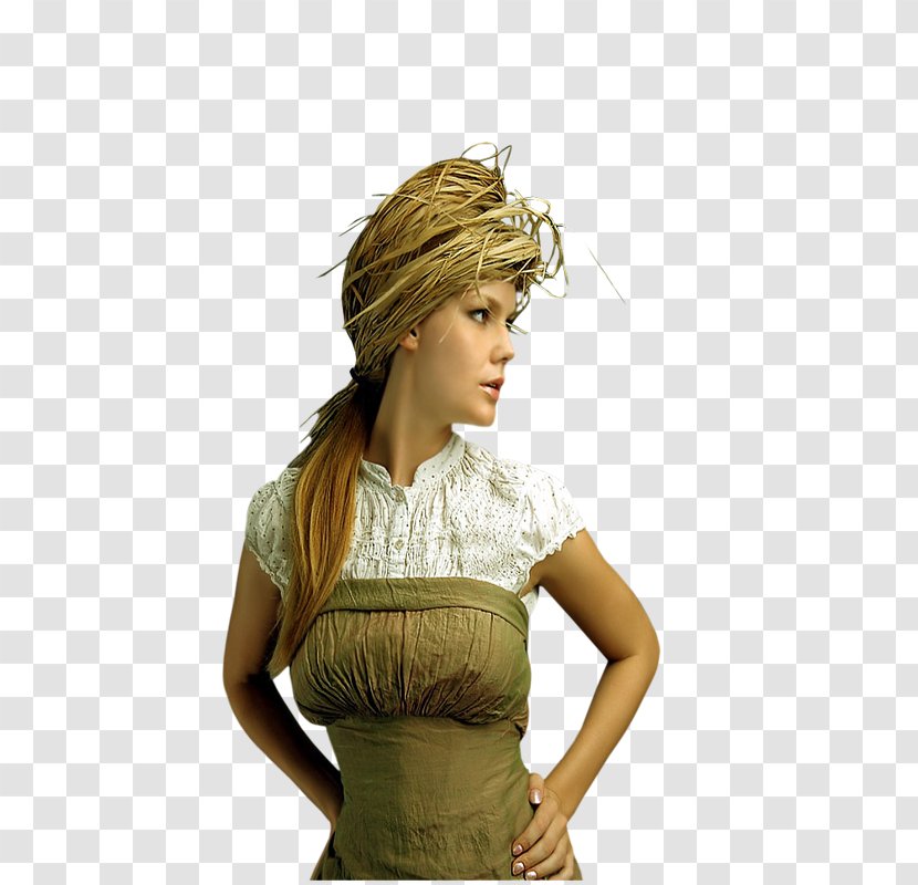 Woman Female Blond Headgear - Flower Transparent PNG