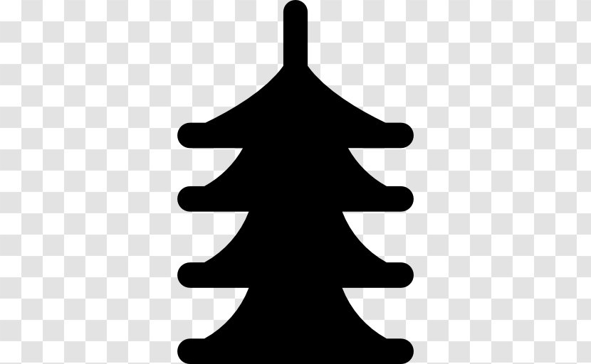 Clip Art - Silhouette - New Year Tree Transparent PNG