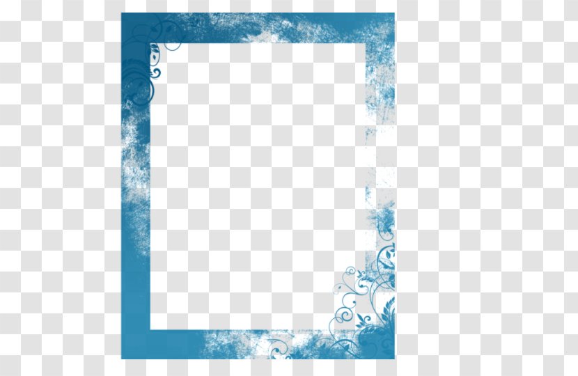 Picture Frames Download Brush - Rectangle - Blue Border Transparent PNG
