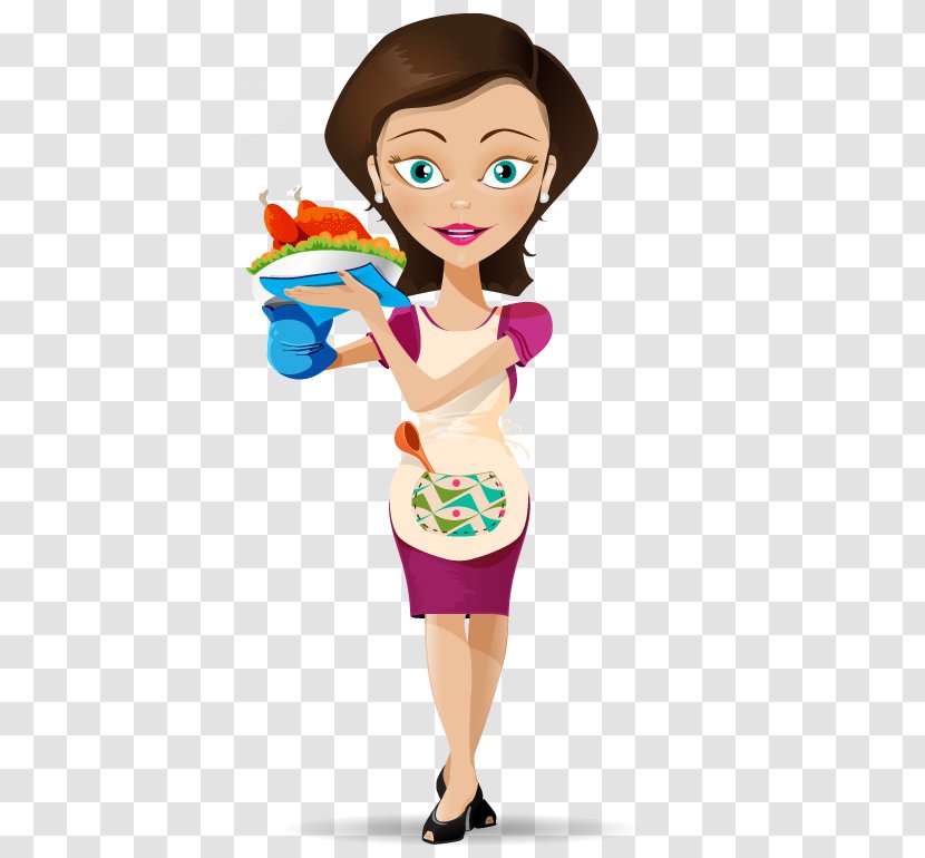 Housewife Woman Illustration - Silhouette - Women Carrying Food Transparent PNG