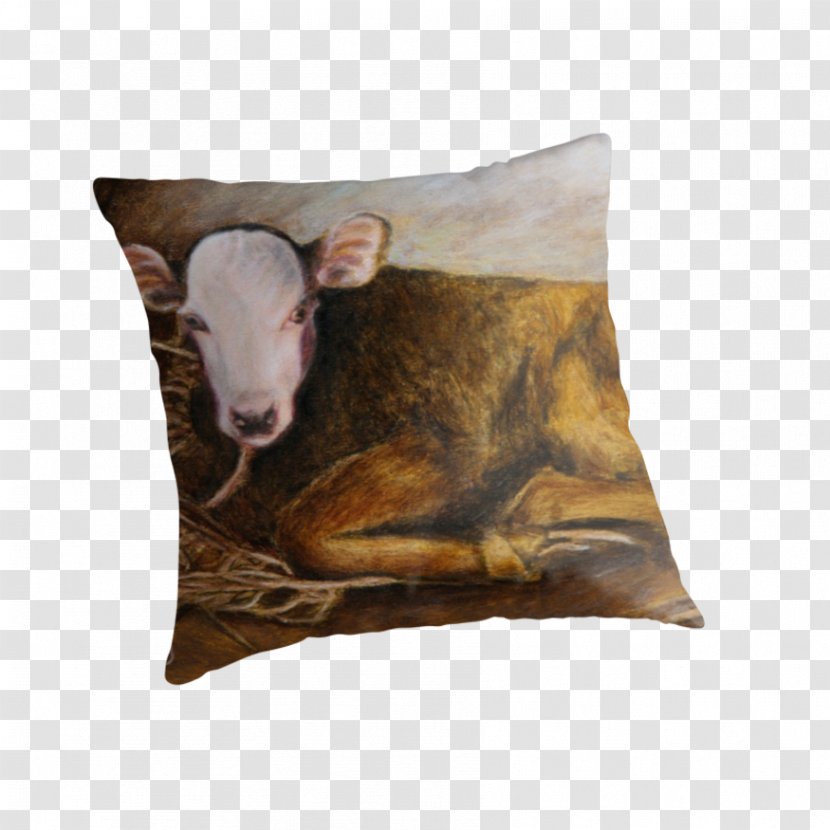 Throw Pillows Cattle Cushion - Brown Pillow Transparent PNG