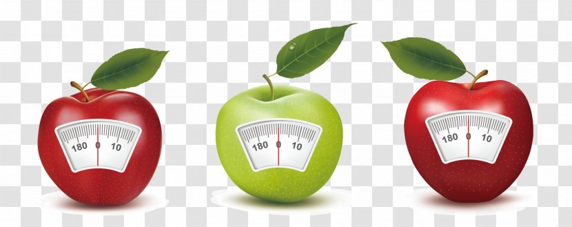 Weighing Scale - Diet Food - Creative Apple Transparent PNG