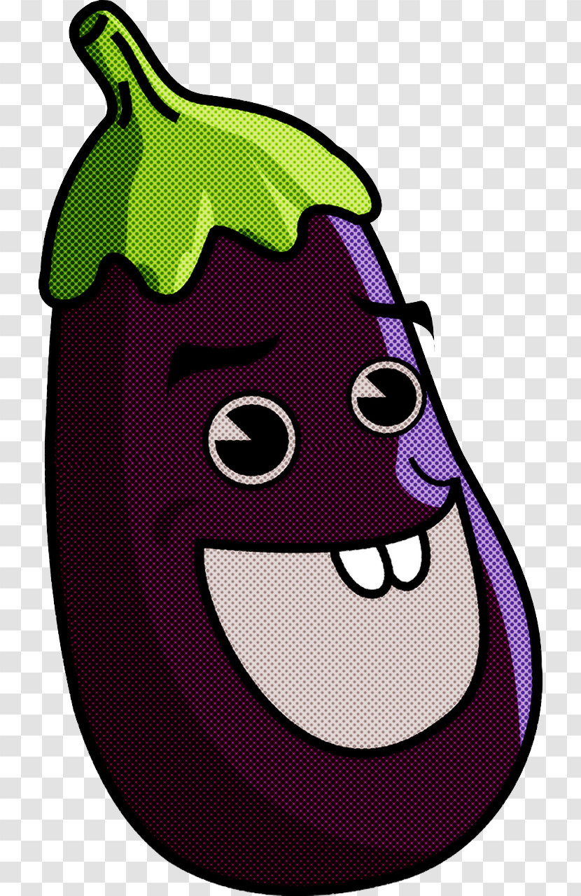 Cartoon Eggplant Vegetable Purple Plant Transparent PNG