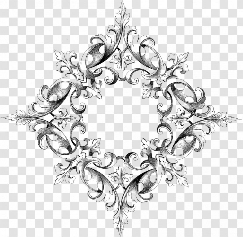 Picture Frames Ornament Scroll Drawing - Monochrome - Lace Boarder Transparent PNG