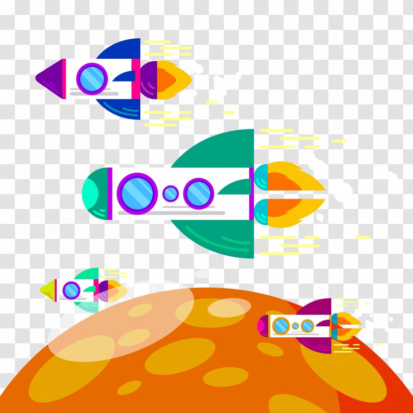 Rocket Spacecraft Outer Space - Orange - Rockets In Transparent PNG