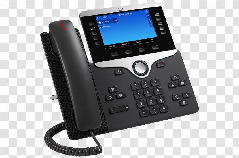 VoIP Phone Cisco 8851 Voice Over IP Systems Session Initiation Protocol - Feature - Call Manager Transparent PNG