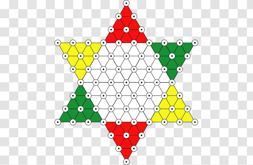 Chinese Checkers Halma Draughts Diamond Game - Tree - Triangular Pieces Transparent PNG
