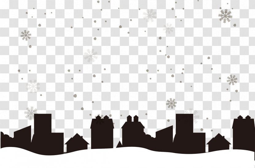 Silhouette Snow - Christmas - Urban Vector Material Transparent PNG