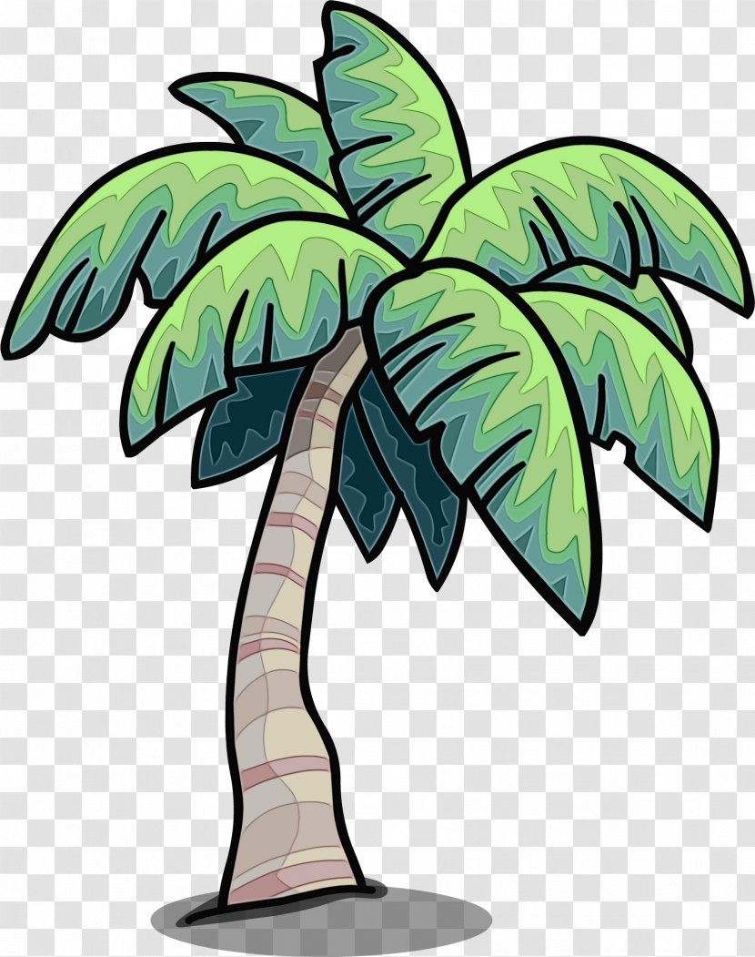 Cartoon Palm Tree - Arecales - Vascular Plant Stem Transparent PNG