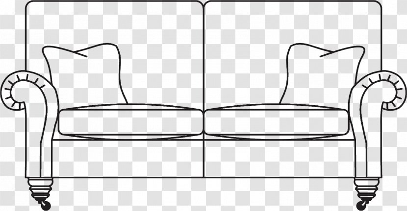 Drawing Couch Line Art Design Illustration - 3 Seater Sofa Transparent PNG