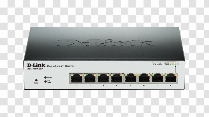 Power Over Ethernet Network Switch Gigabit Port D-Link - Ieee 8023af Transparent PNG