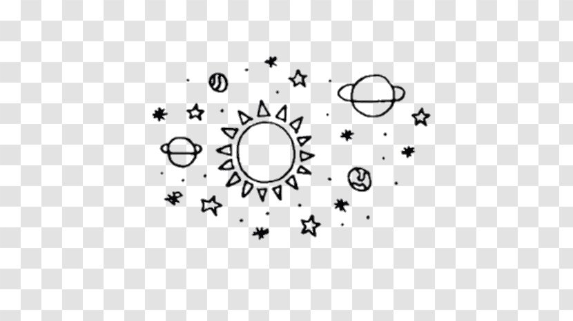 Drawing Doodle Art Planet Image - Black And White Tumblr Transparent PNG
