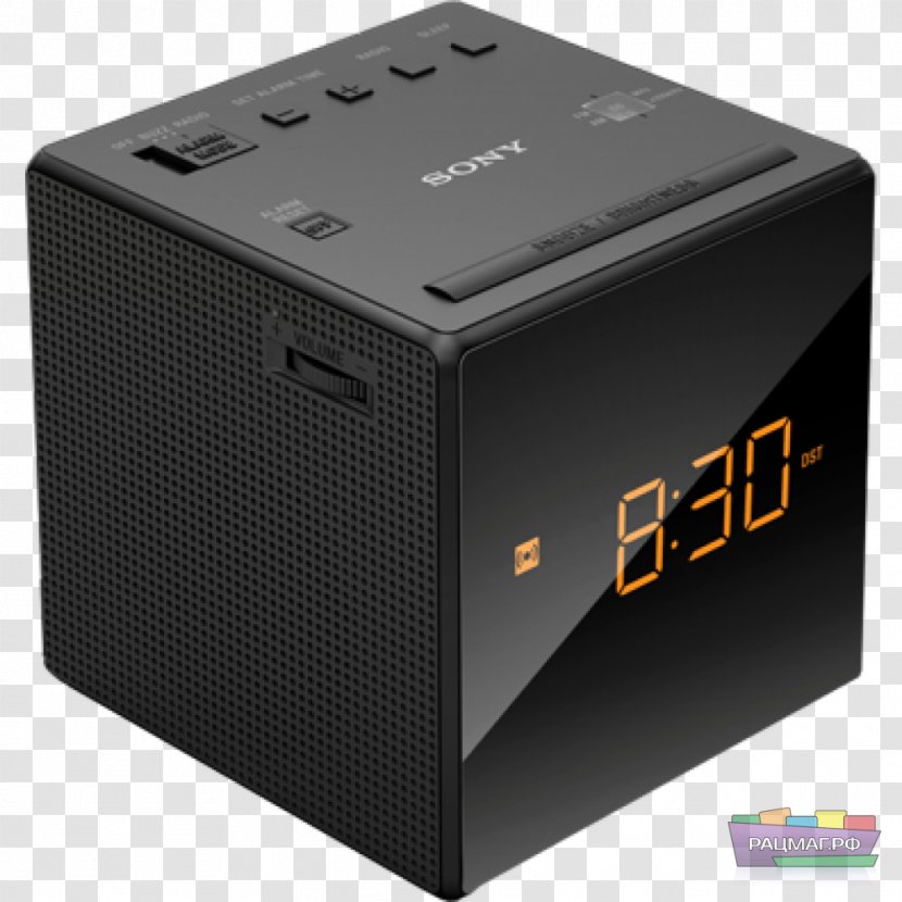 Sony Alarm Clock Radio ICFC1BLACK ICF-C1T Clocks - Timer Transparent PNG