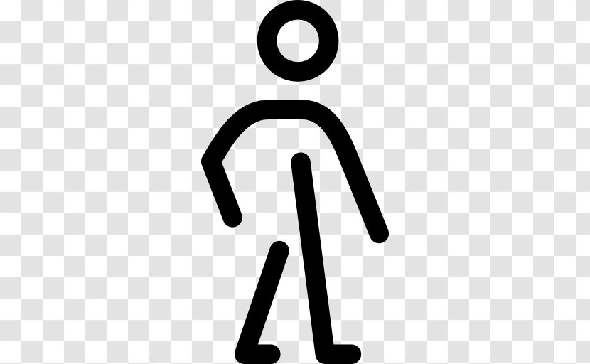 Walking Stick Figure Clip Art - Text - Black And White Transparent PNG