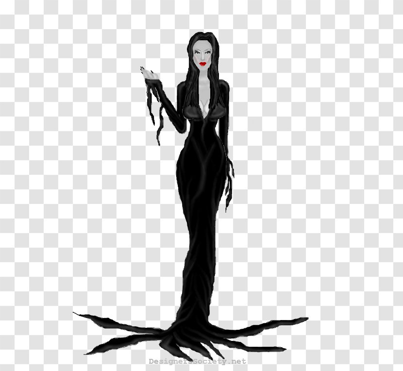 Legendary Creature Costume Illustration Silhouette - Morticia Addams Transparent PNG