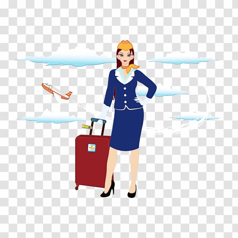Travel Blue Background - Standing - Style Luggage And Bags Transparent PNG