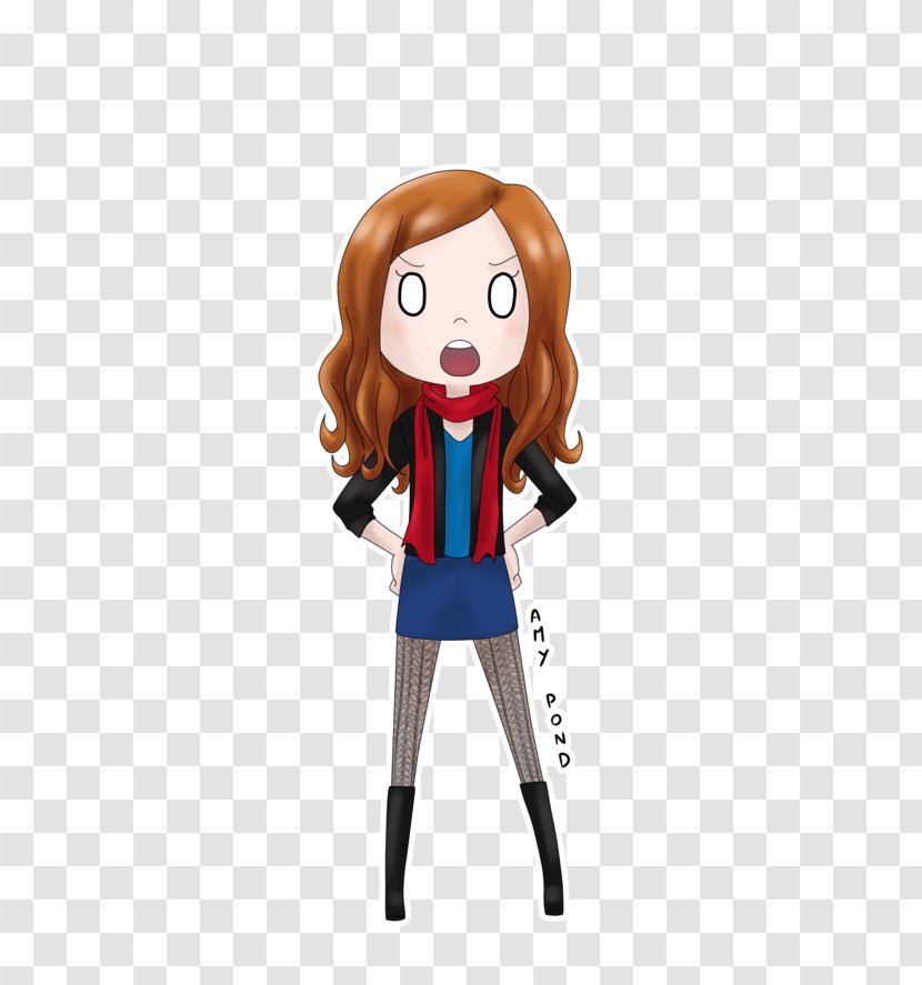 Brown Hair Cartoon Figurine Character - Doll Transparent PNG