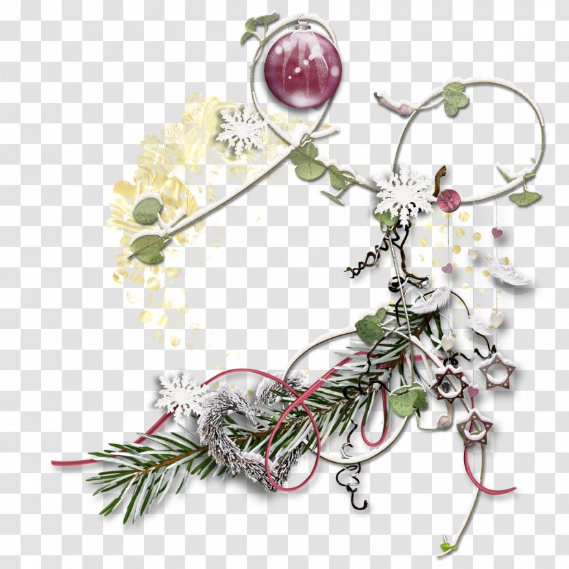 Painter Christmas Scrapbooking Santa Claus - Floral Design - Winter Transparent PNG