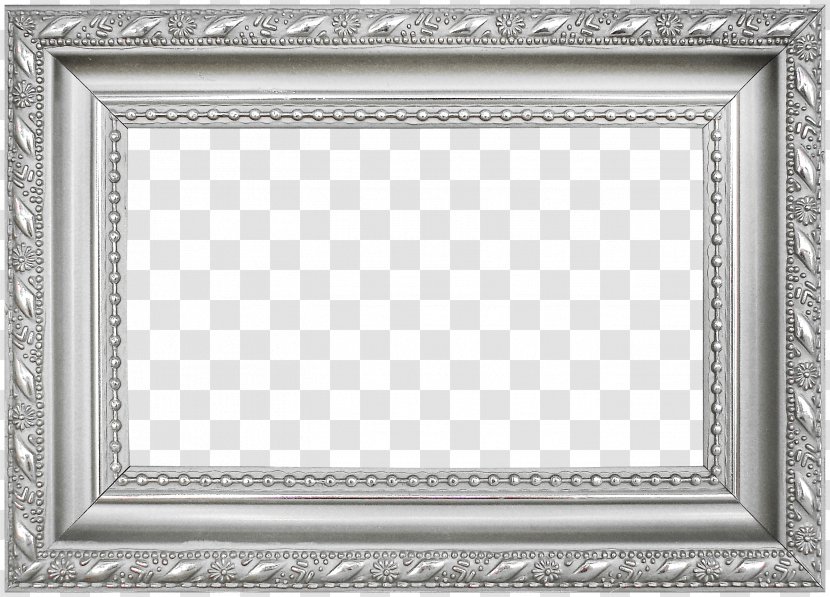 Picture Frame Silver Icon - Rectangle - Pattern Transparent PNG