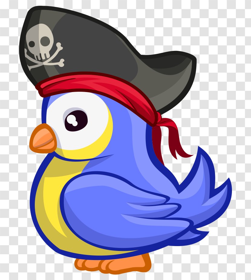 Bird Cartoon Chicken Hat - Artwork - Painted Purple Wearing A Pirate Transparent PNG