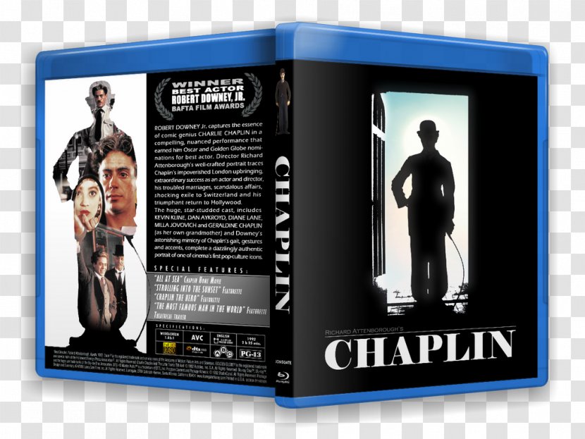 Cover Art Blu-ray Disc Film Advertising - Poster - Chaplin Silhouette Transparent PNG
