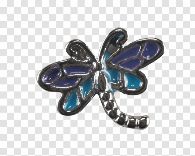 Blue Turquoise Black White Brooch - Silver - Insect Transparent PNG