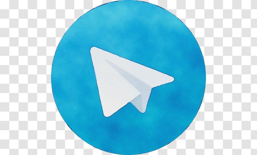 Cartoon Plane - Telegram - Plate Electric Blue Transparent PNG