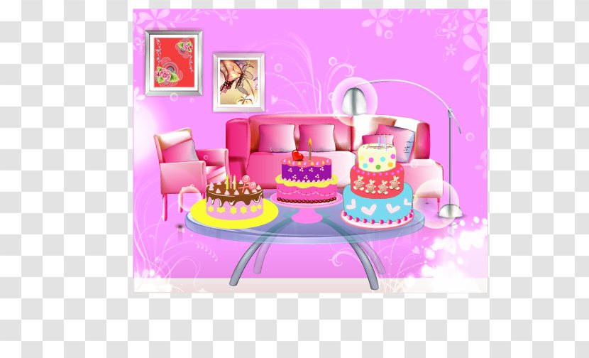 Birthday Cake Decorating Sweetness Pink M - Sugar Paste Transparent PNG