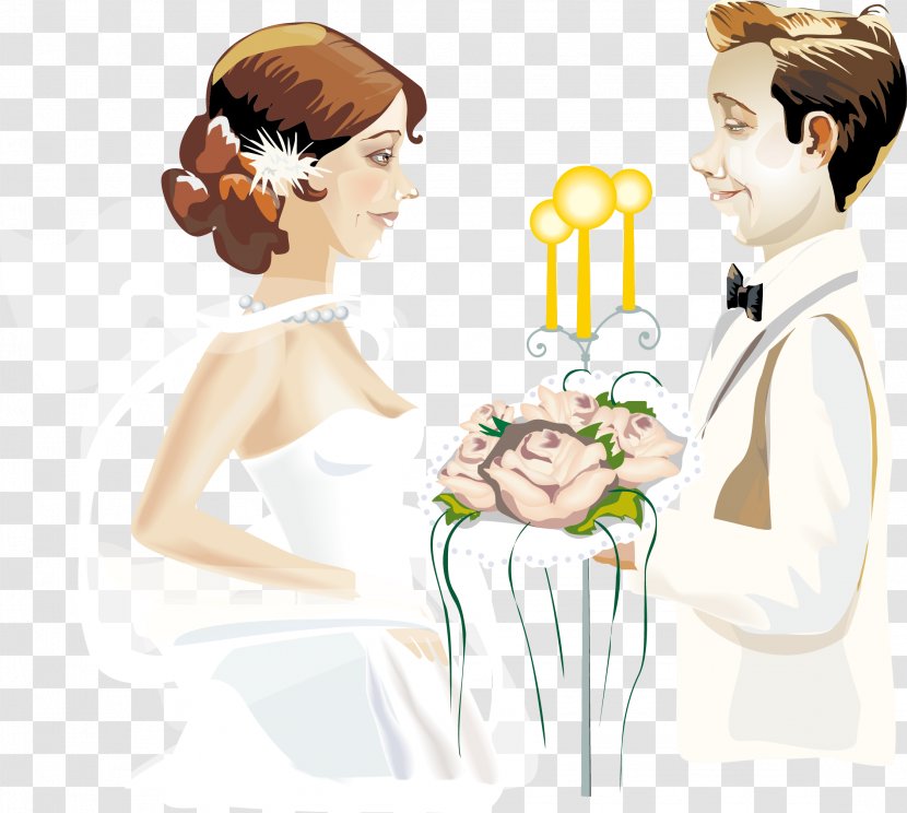 Couple Love Valentines Day Clip Art - Heart - Vector Wedding Transparent PNG