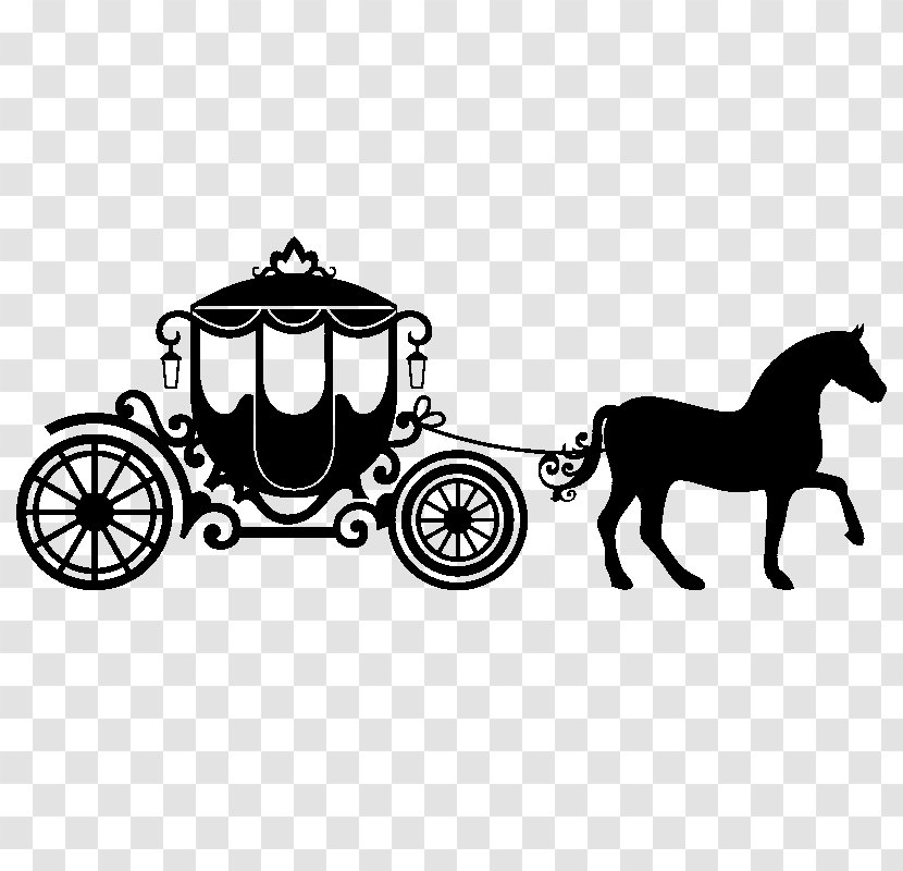 Cinderella Carriage Silhouette - Horse Like Mammal - Castle Princess Transparent PNG