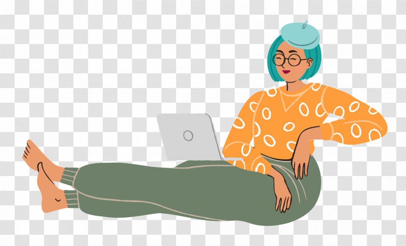 Relaxing Lady Woman Transparent PNG