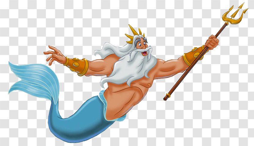 King Triton Ariel The Prince Poseidon Queen Athena - Trident - Mermaid Transparent PNG